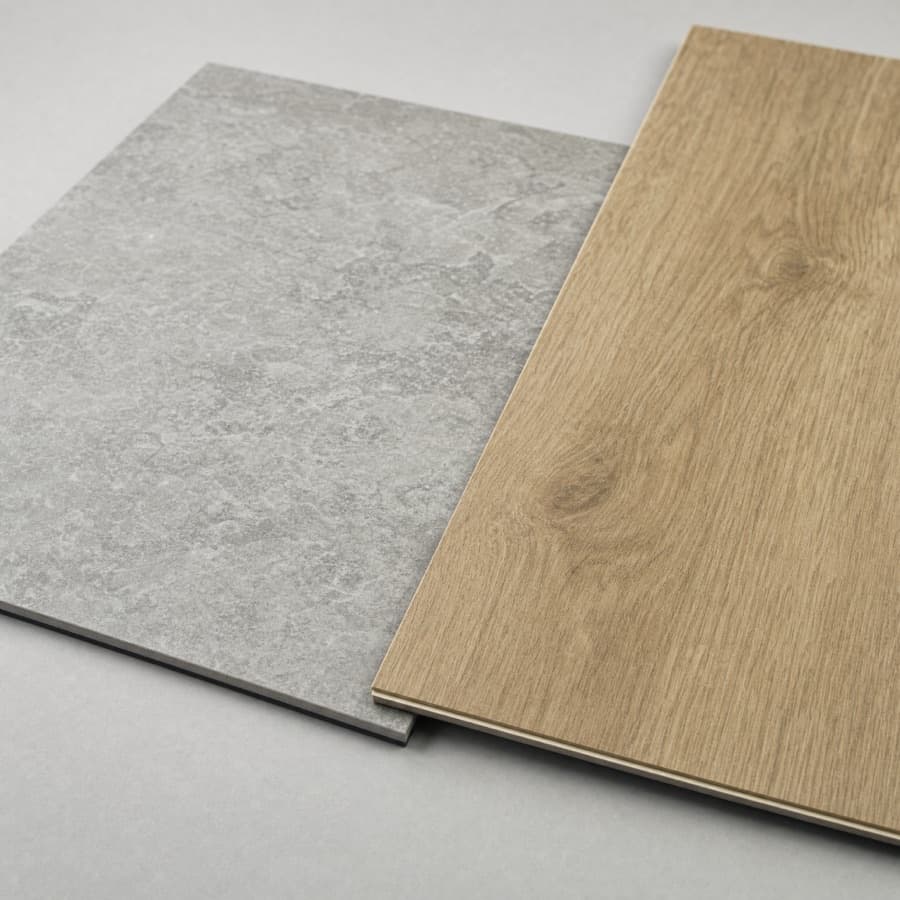 Vinyl flooring terpasang pada lantai interior